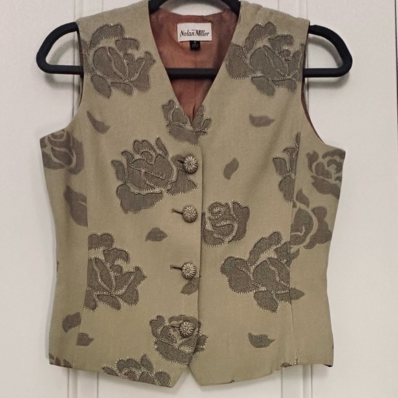 Nolan Miller Women’s Beige Blazer and Vest. Size 4 - Picture 2 of 5